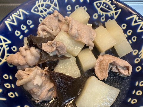 肉大根♪きくらげ入り^_^